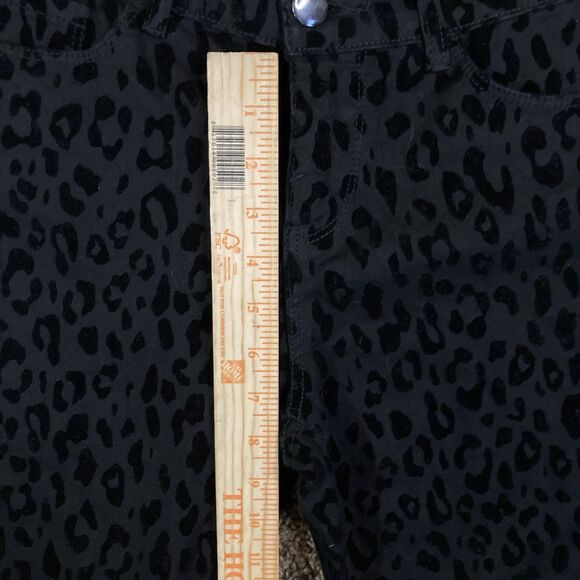 Nwt Forever 21 Womens Size 28 Black Leopard Velvet Print Skinny Jeans - Picture 6 of 10